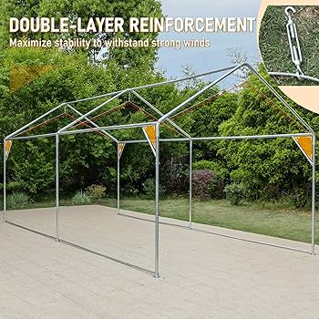 10'x30 'アウトドアテント防水キャノピーテント8つの取り外し可能な側壁付き エアーテント 大型 2〜8人用 防水キャノピー付き